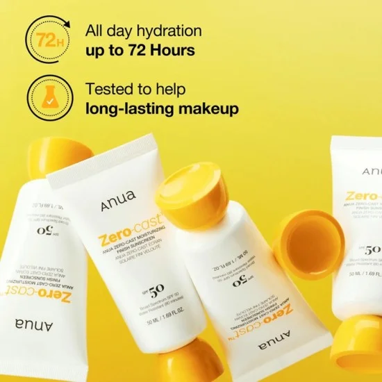 Anua Zero Cast Moisturizing Finish Sunscreen SPF50+ PA++++ 50ml