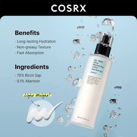 COSRX Oil-Free Ultra-Moisturizing Lotion with Birch Sap