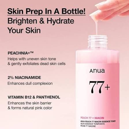 Anua Peach 77% Niacin Essence Toner 250ml